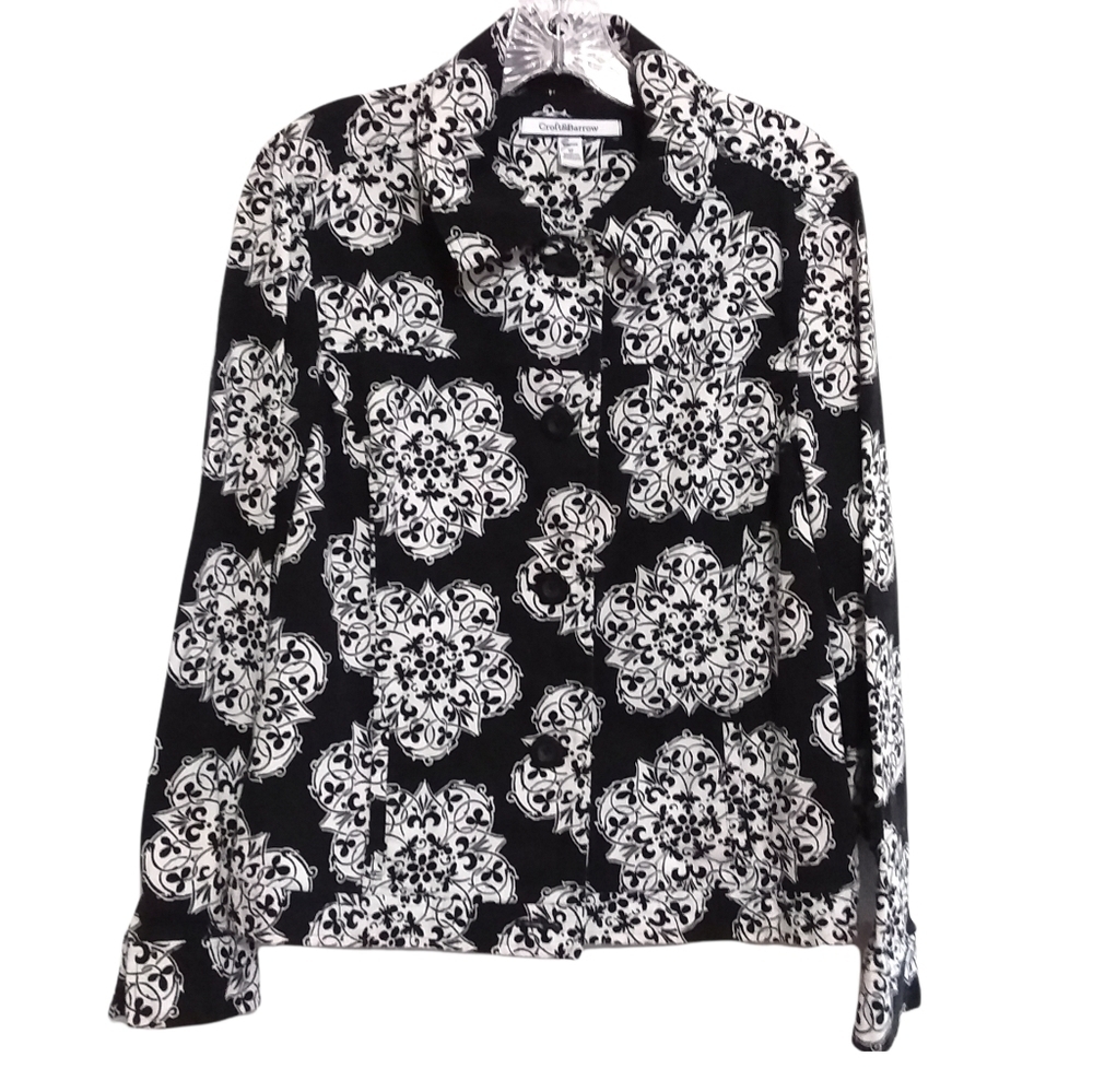 Croft & Barrow Women's Mandela Print Button Front Shacket